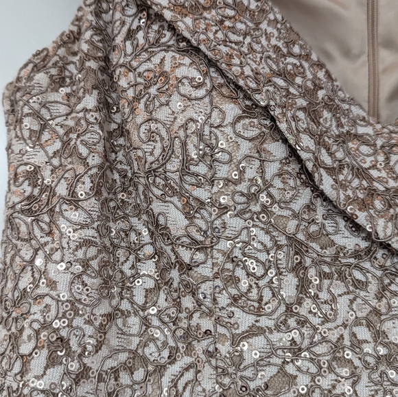 Vince Camuto Off the Shoulder Sequin & Lace Gown, Worn Only Once - 10 - Picture 5 of 7